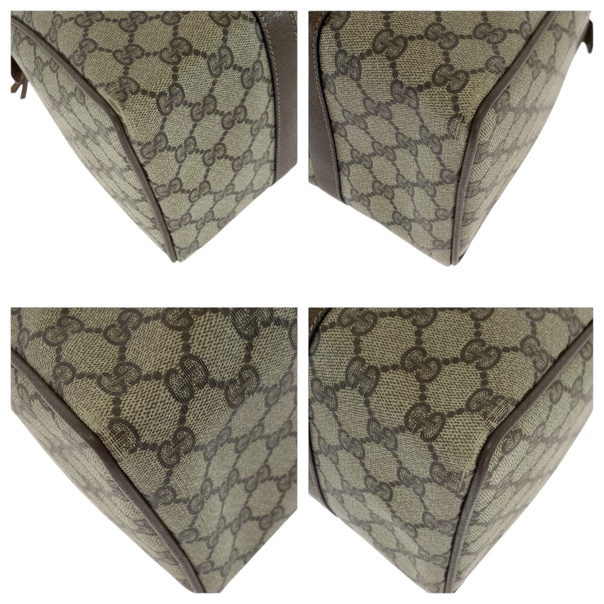 13864
GUCCI グッチ ヴィンテージ オールドグッチ シェリーライン ブラウン ベージュ ゴールド金具 GGスプリームキャンバス 24 02 007 ボストンバッグ ハンドバッグ  レディース