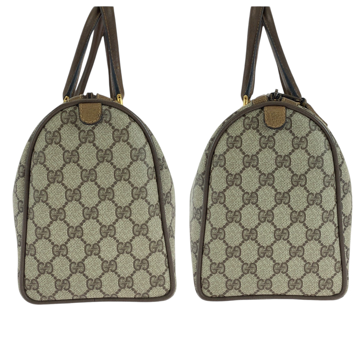 13864
GUCCI グッチ ヴィンテージ オールドグッチ シェリーライン ブラウン ベージュ ゴールド金具 GGスプリームキャンバス 24 02 007 ボストンバッグ ハンドバッグ  レディース