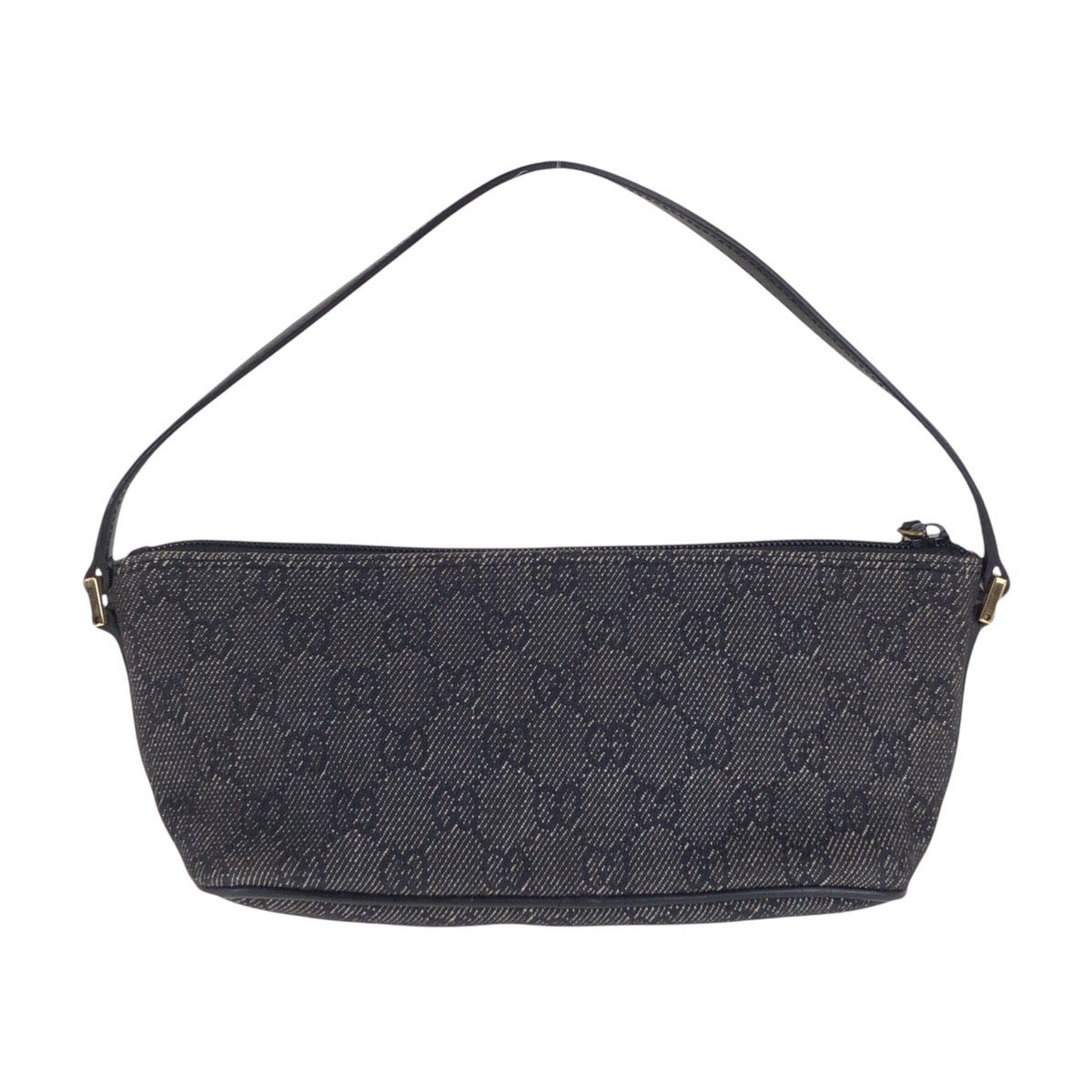 13866
GUCCI グッチ ブラック 黒 ゴールド金具 GGキャンバス / レザー 7198 ハンドバッグ アクセサリーポーチ  レディース