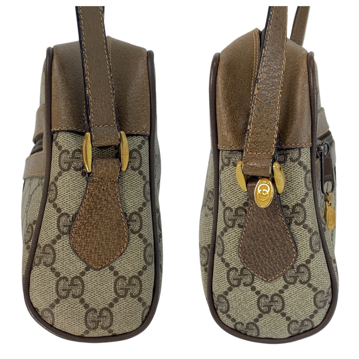 14360
GUCCI グッチ シェリーライン ベージュ ゴールド金具 GGスプリームキャンバス / レザー 68 02 004 斜め掛け ショルダーバッグ メッセンジャーバッグ  レディース