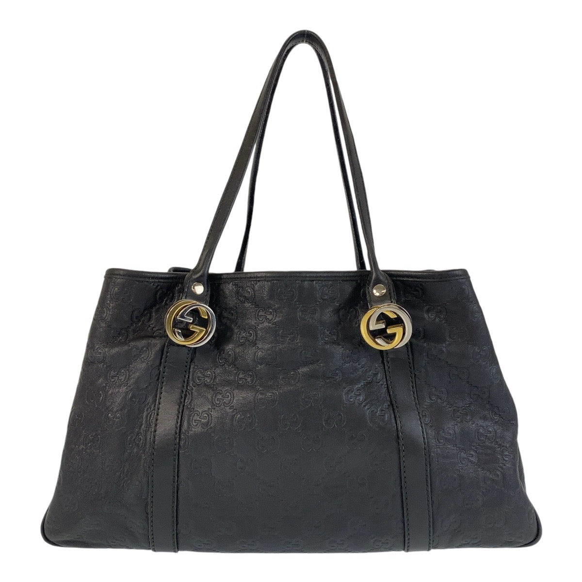 14361
GUCCI グッチ グッチシマ ブラック 黒 レザー 232957 トートバッグ ショルダーバッグ  レディース