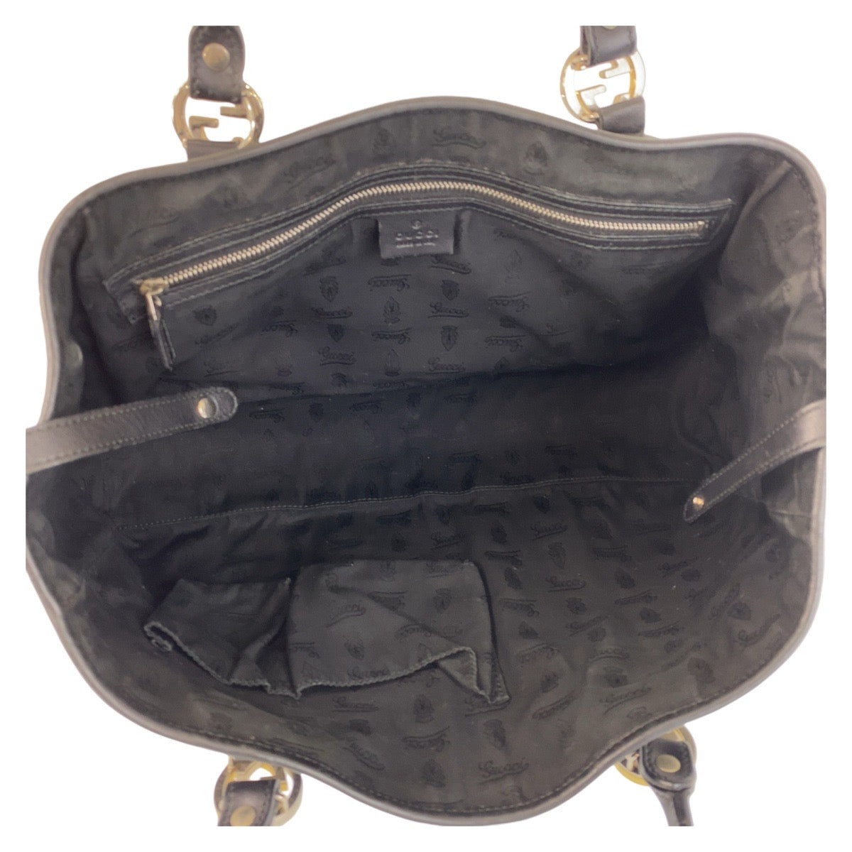 14361
GUCCI グッチ グッチシマ ブラック 黒 レザー 232957 トートバッグ ショルダーバッグ  レディース