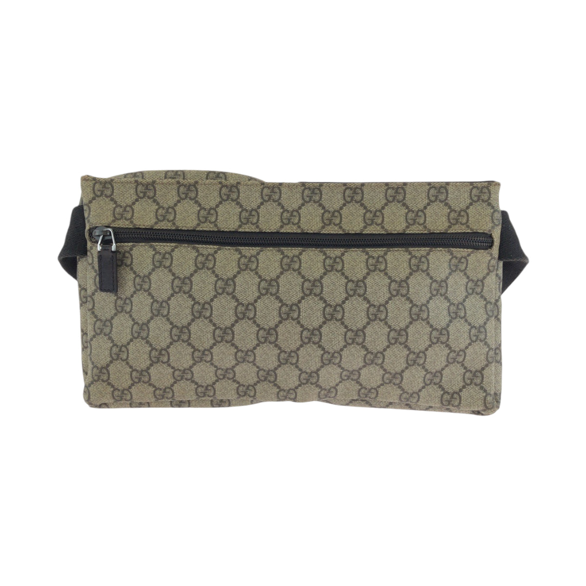 14363
GUCCI グッチ ブラウン ベージュ シルバー金具 GGスプリームキャンバス 23566 ボディバッグ ウエストポーチ バムバッグ  メンズ