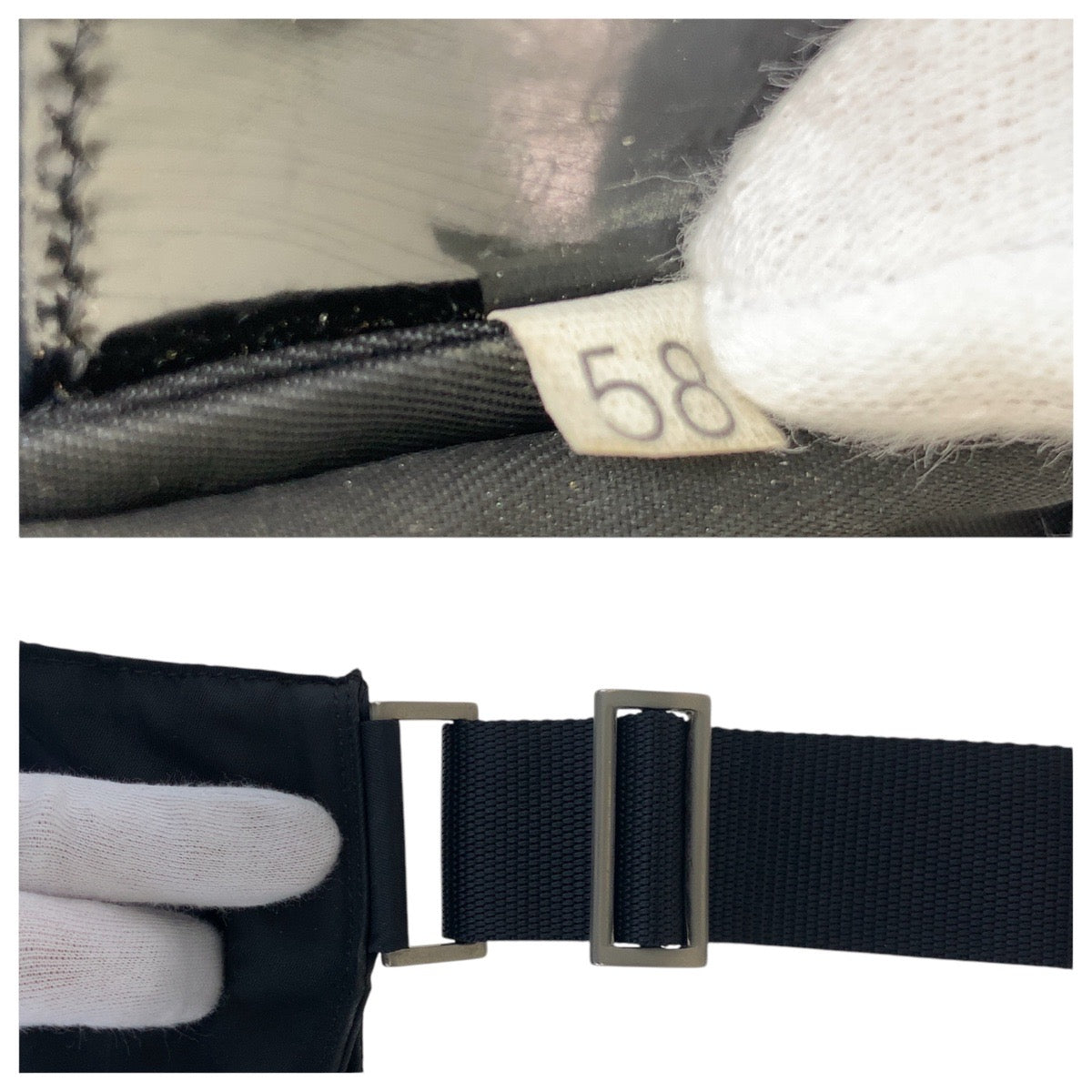14365
PRADA プラダ テスート 三角ロゴプレート ブラック 黒 シルバー金具 ナイロン ショルダーバッグ ポシェット  メンズ