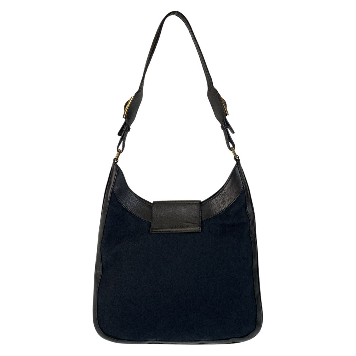 13872
GUCCI グッチ ブラック 黒 ゴールド金具 GGキャンバス 001 4129 ホーボー ショルダーバッグ  レディース