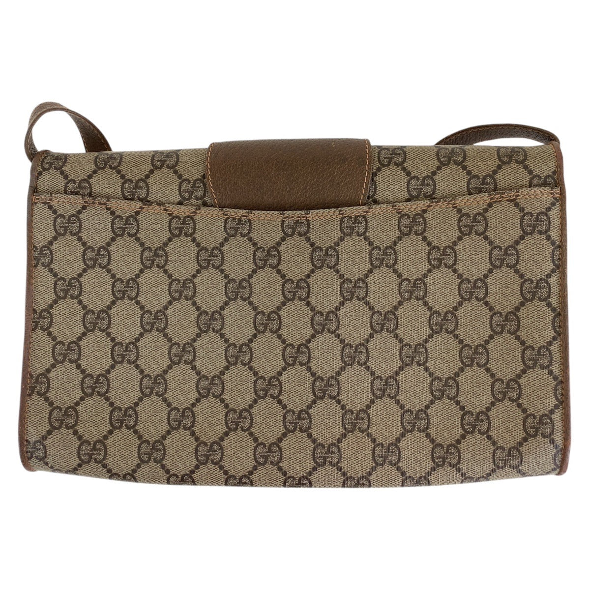 13880
GUCCI グッチ ヴィンテージ オールグッチ ブラウン ゴールド金具 GGスプリームキャンバス / レザー 904 02 050 ショルダーバッグ ポシェット  レディース