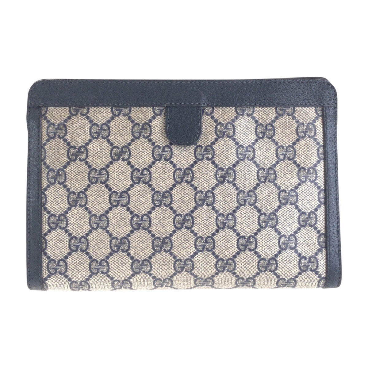 14368
GUCCI グッチ ヴィンテージ オールドグッチ シェリーライン ネイビー ゴールド金具 GGスプリームキャンバス / レザー 156 01 032 クラッチバッグ セカンドバッグ  メンズ