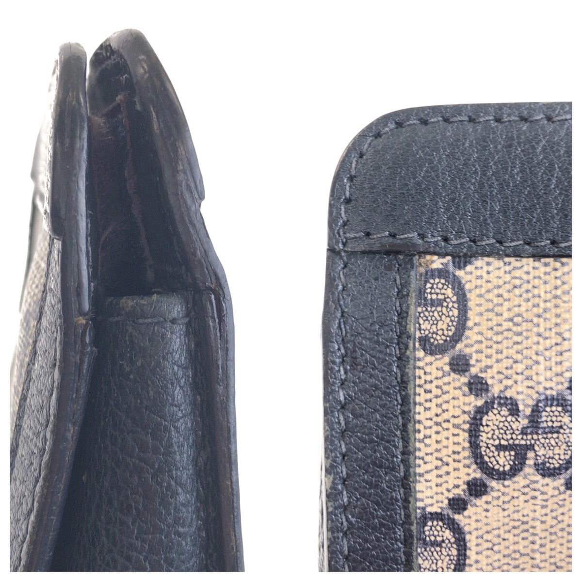 14368
GUCCI グッチ ヴィンテージ オールドグッチ シェリーライン ネイビー ゴールド金具 GGスプリームキャンバス / レザー 156 01 032 クラッチバッグ セカンドバッグ  メンズ