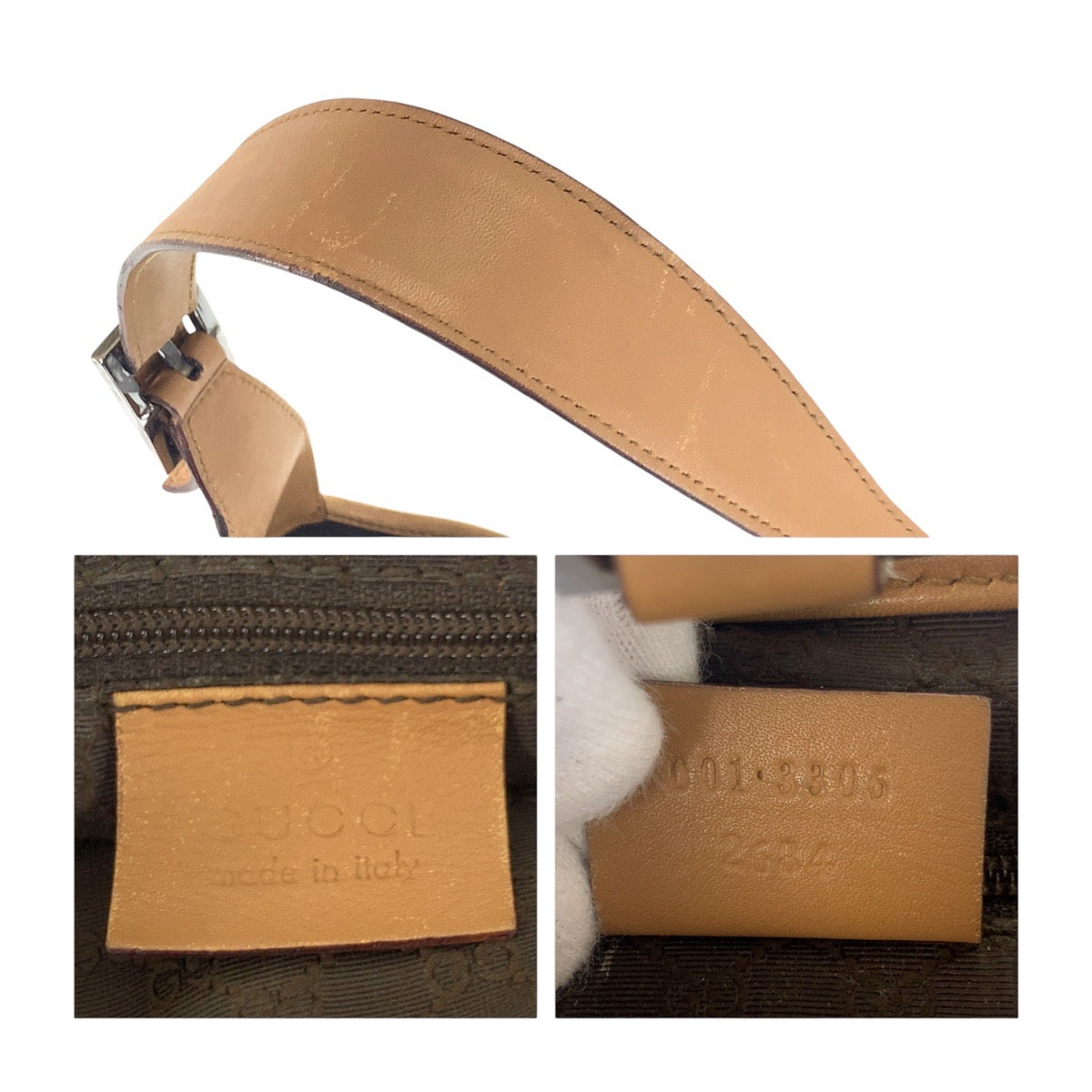13884
GUCCI グッチ ジャッキー シェリーライン ブラウン マルチカラー シルバー金具 スウェード 001.3306 2684 ホーボー ショルダーバッグ  レディース