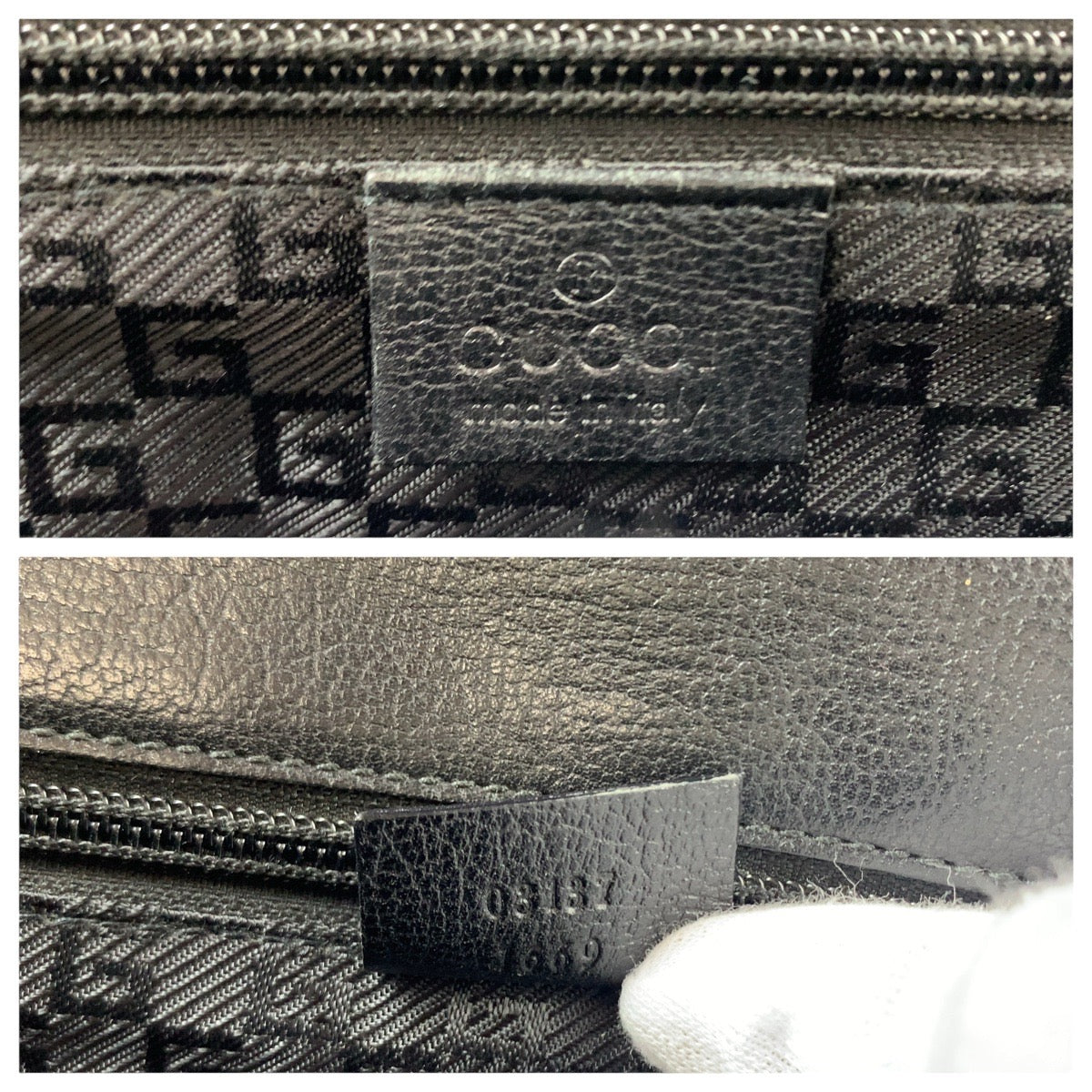 14372
GUCCI グッチ ブラック 黒 シルバー金具 レザー 3137 セカンドバッグ クラッチバッグ  メンズ