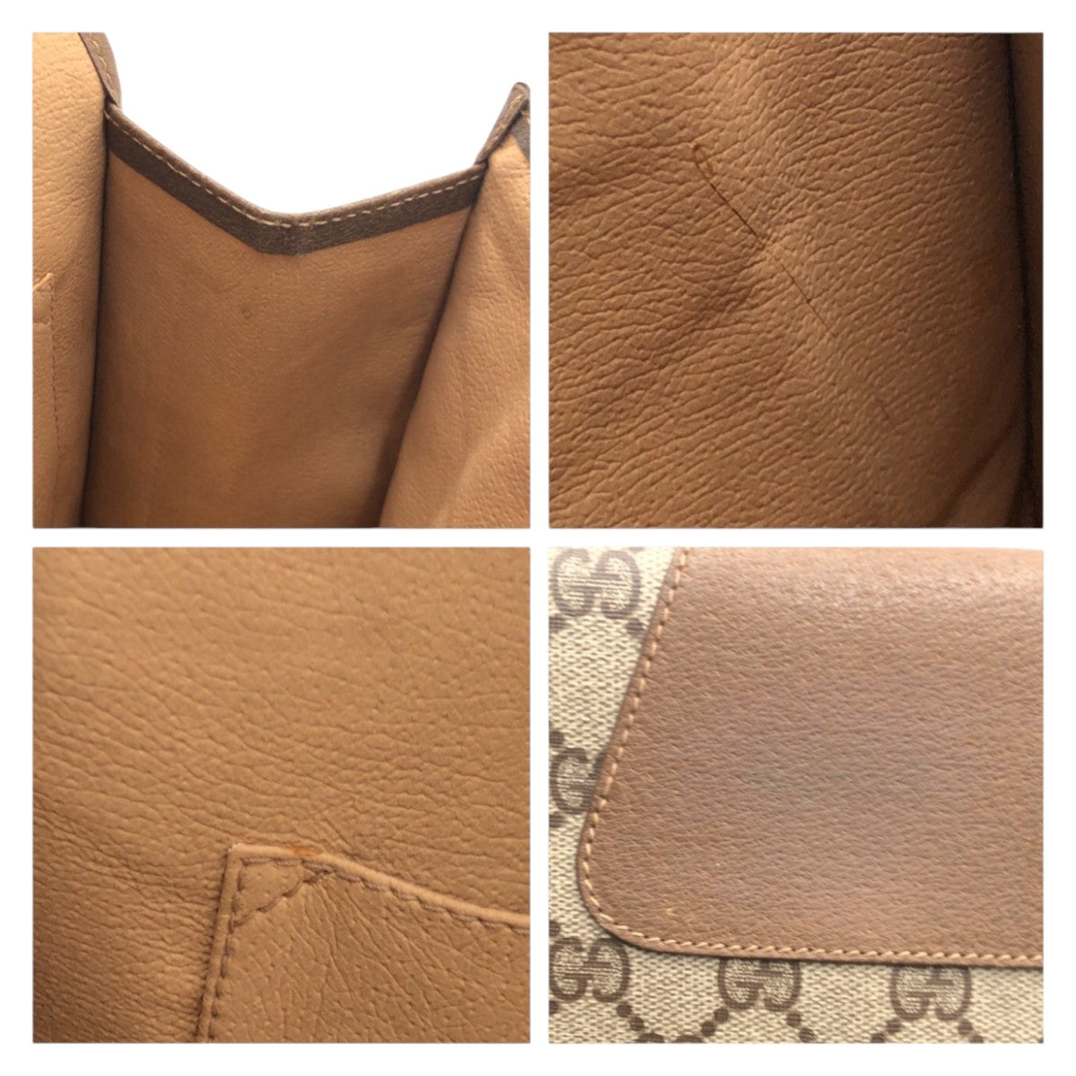 13890
GUCCI グッチ シェリーライン オールドグッチ ベージュ ブラウン ゴールド金具 GGスプリームキャンバス 89 01 031 クラッチバッグ セカンドバッグ  レディース