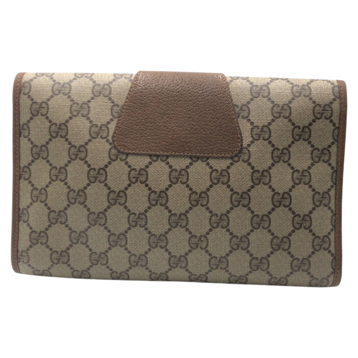13891
GUCCI グッチ ヴィンテージ シェリーライン ベージュ ブラウン ゴールド金具 GGスプリームキャンバス 89 01 030 クラッチバッグ セカンドバッグ  レディース