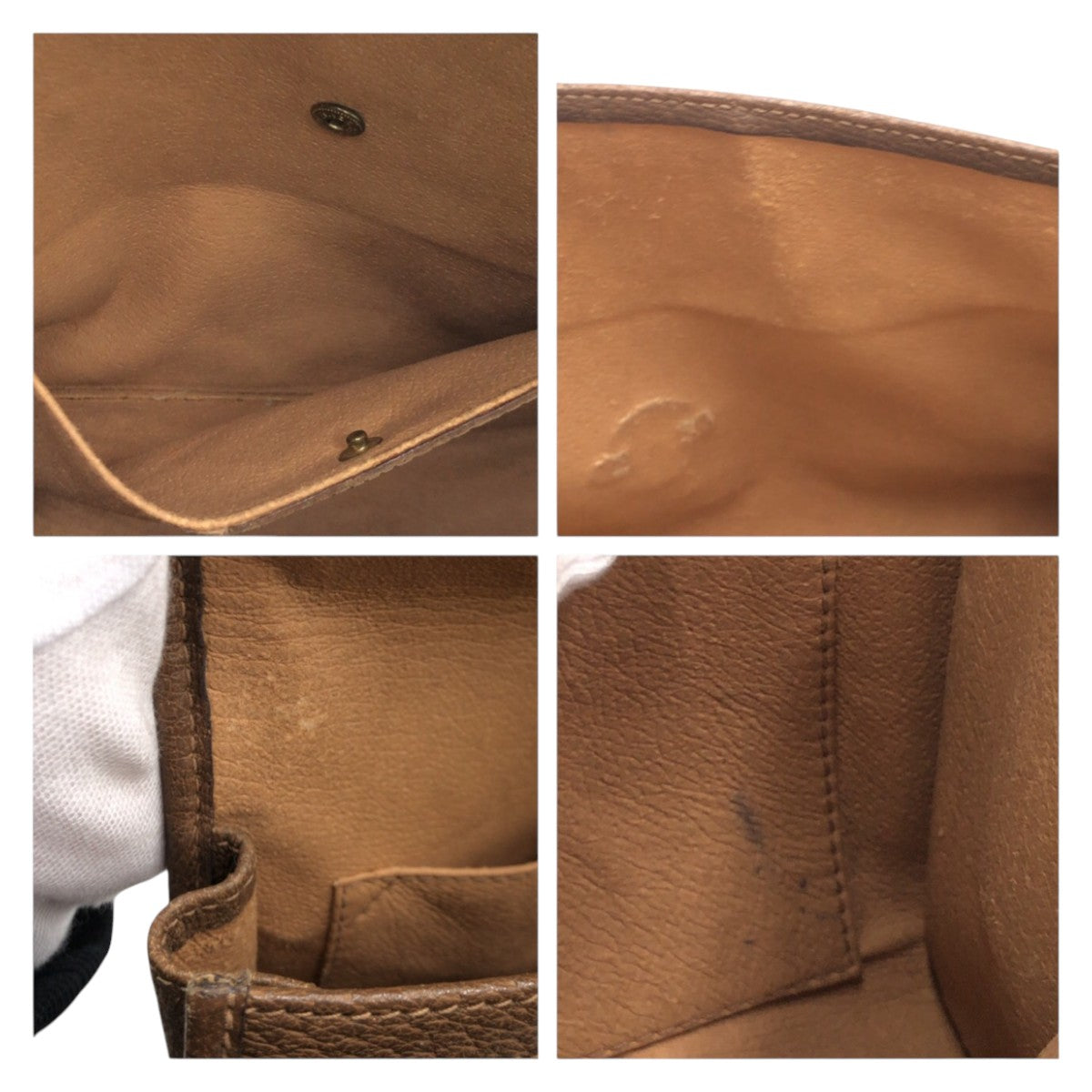 13891
GUCCI グッチ ヴィンテージ シェリーライン ベージュ ブラウン ゴールド金具 GGスプリームキャンバス 89 01 030 クラッチバッグ セカンドバッグ  レディース