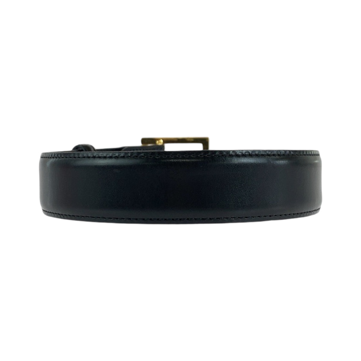 13893
BVLGARI ブルガリ スクエアバックル ブラック 黒 ゴールド金具 レザー ベルト バックル  メンズ AB13