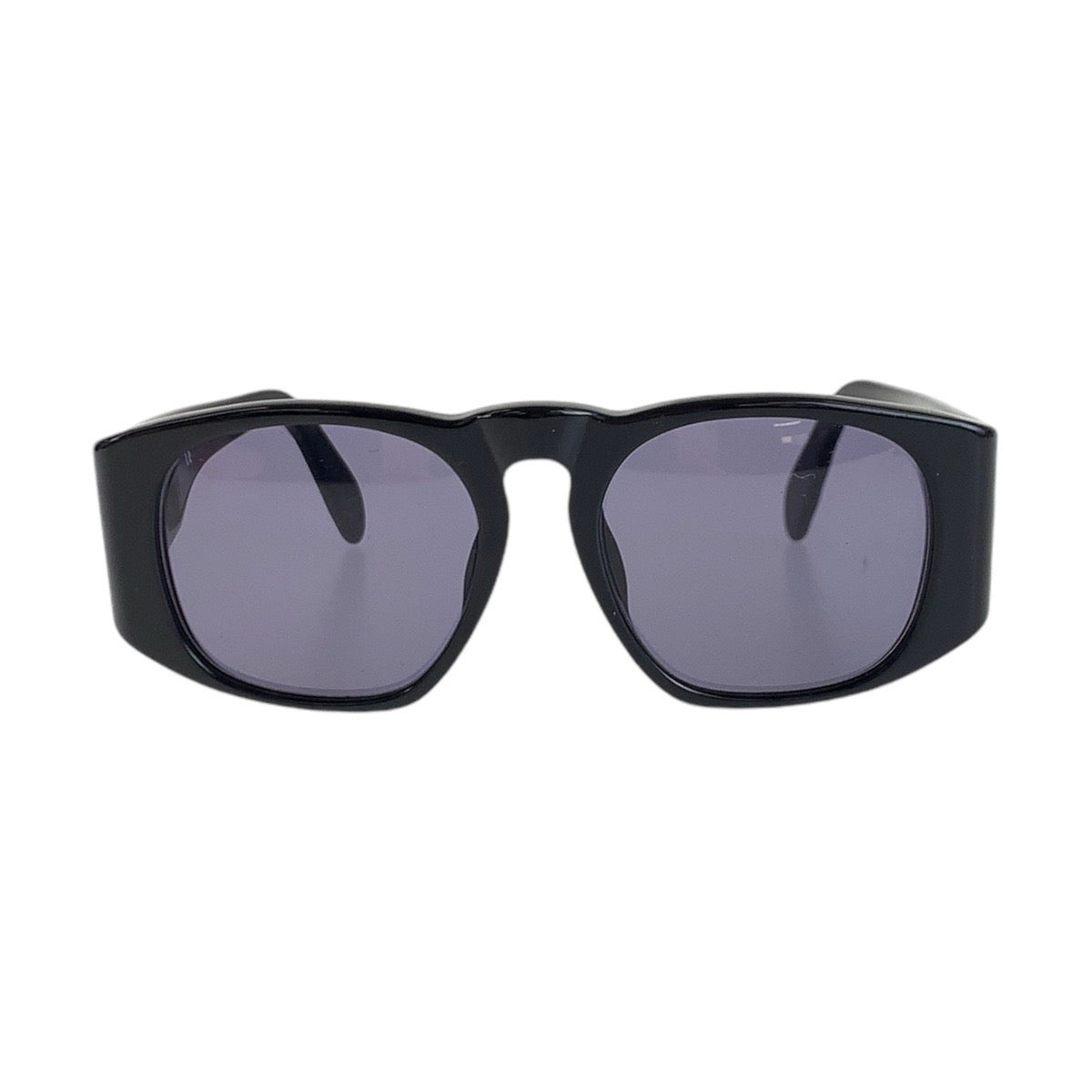 14373
CHANEL シャネル ヴィンテージ マトラッセ ココマーク ブラック 黒 ゴールド金具 プラスチック 01450 94305 サングラス ウェリントン  レディース