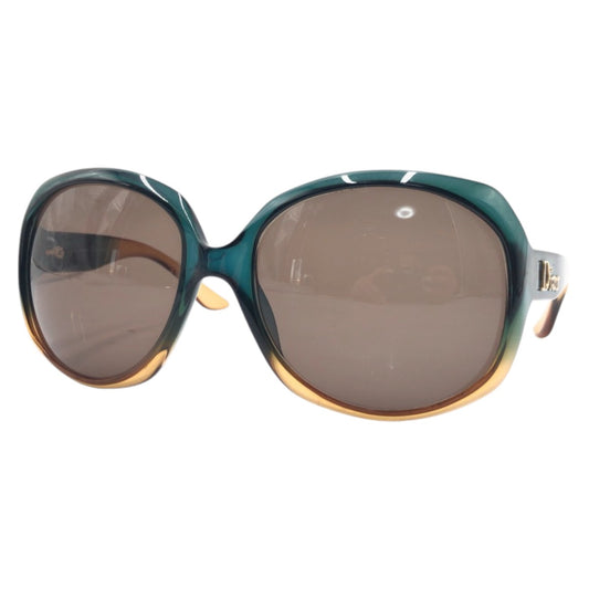 Christian Dior クリスチャンディオール DIOR GLOSSY ブラウン ブルー プラスチック LLW70 62□20 125 サングラス バタフライ  レディース