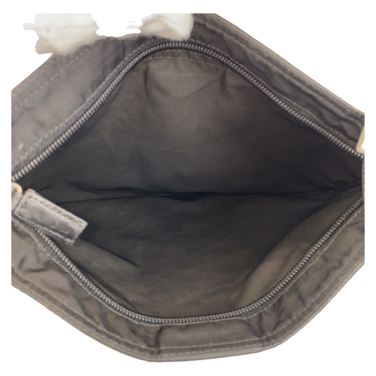 PRADA Tessuto Triangle Logo Plate Black Silver Hardware Nylon Crossbody Shoulder Bag Messenger Bag Men's