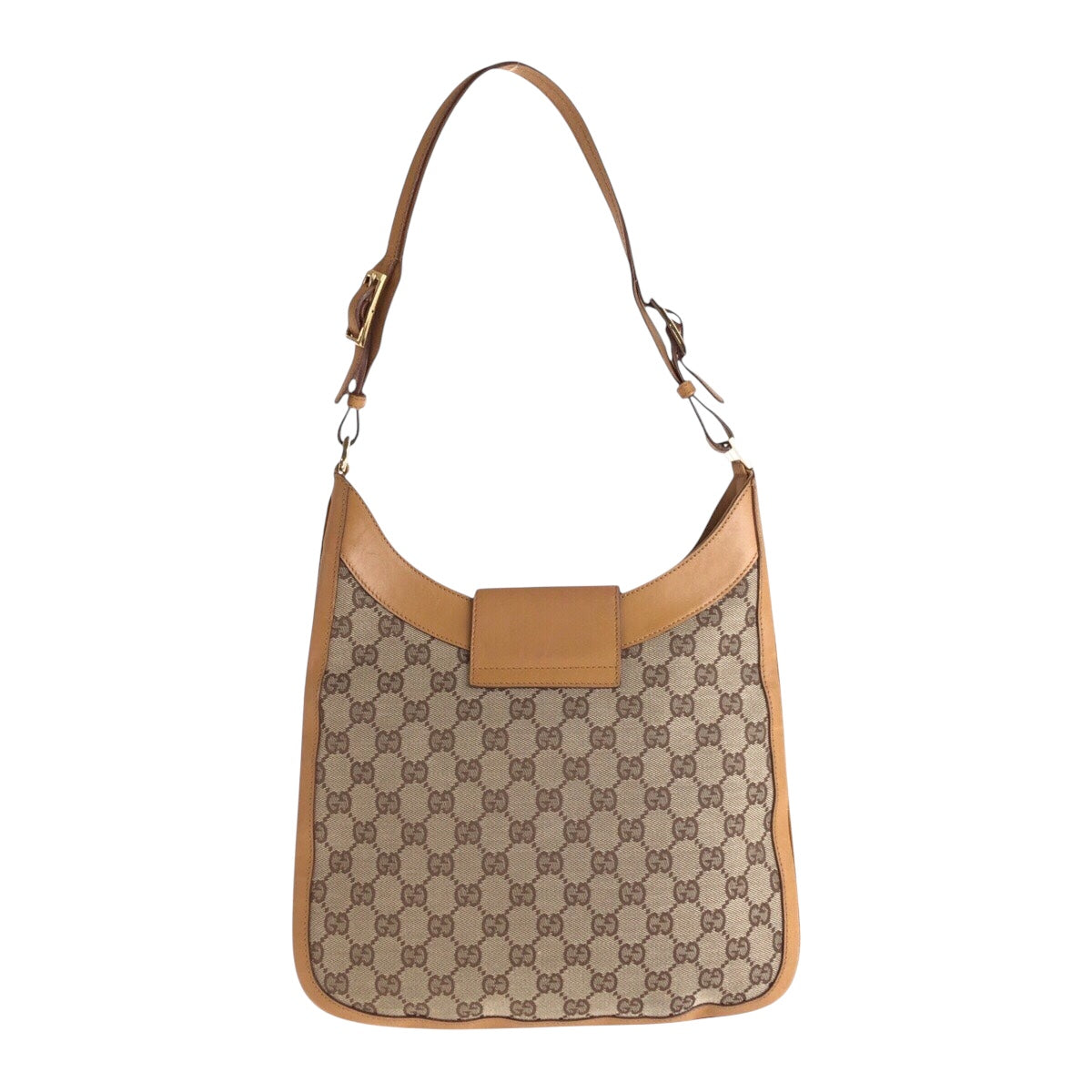 14377
GUCCI グッチ ベージュ ゴールド金具 GGキャンバス / レザー 001 4129 ショルダーバッグ  レディース