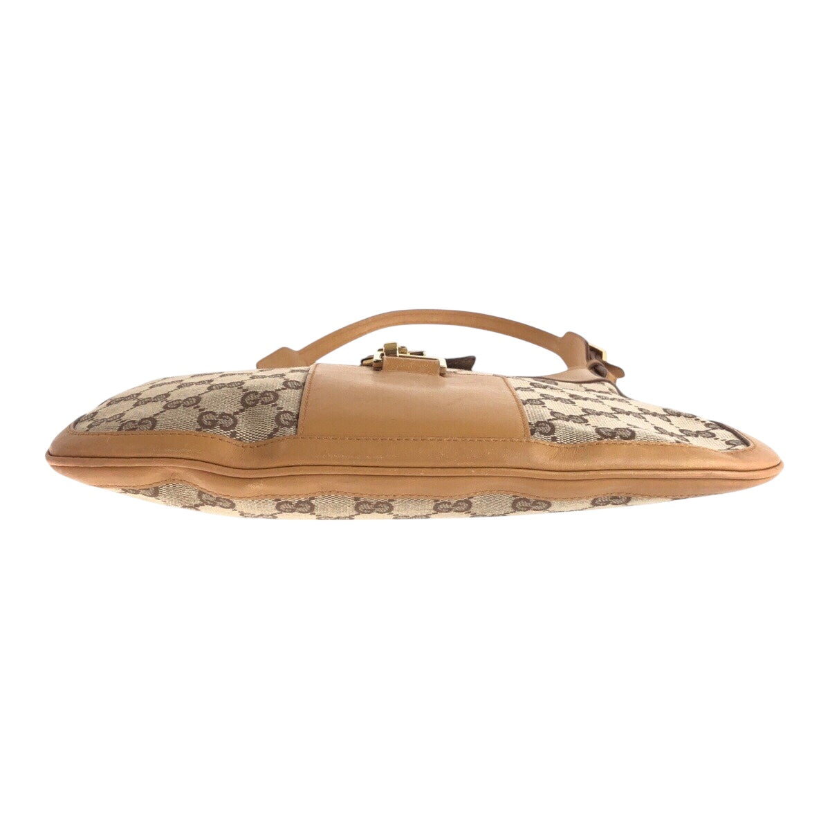 14377
GUCCI グッチ ベージュ ゴールド金具 GGキャンバス / レザー 001 4129 ショルダーバッグ  レディース