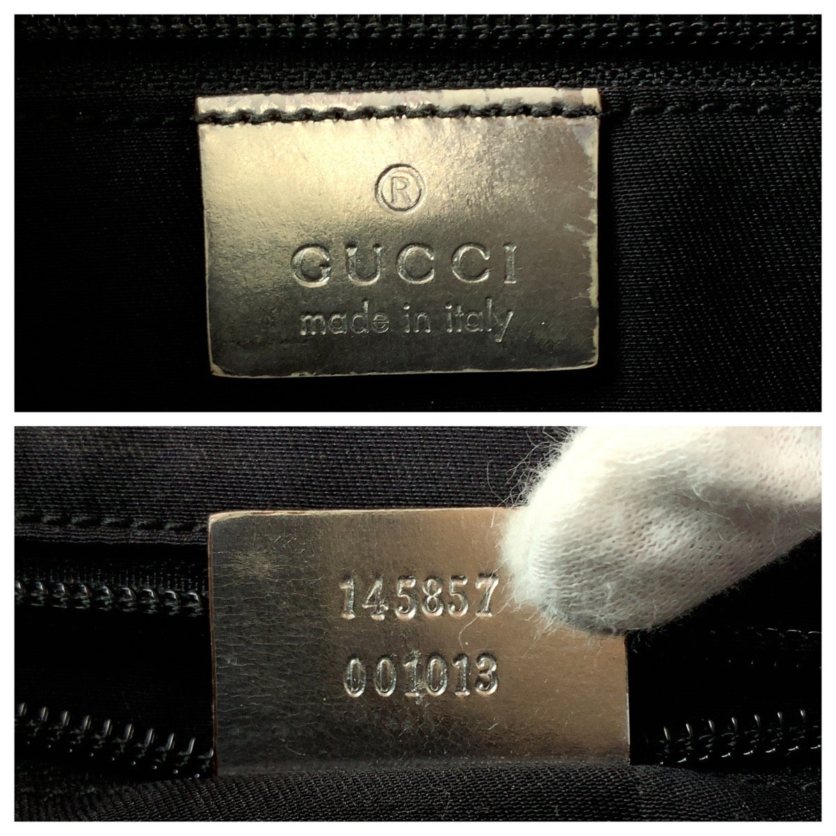 13901
GUCCI グッチ シルバー シルバー金具 GGキャンバス / エナメル 145857 ショルダーバッグ メッセンジャーバッグ  レディース AB18