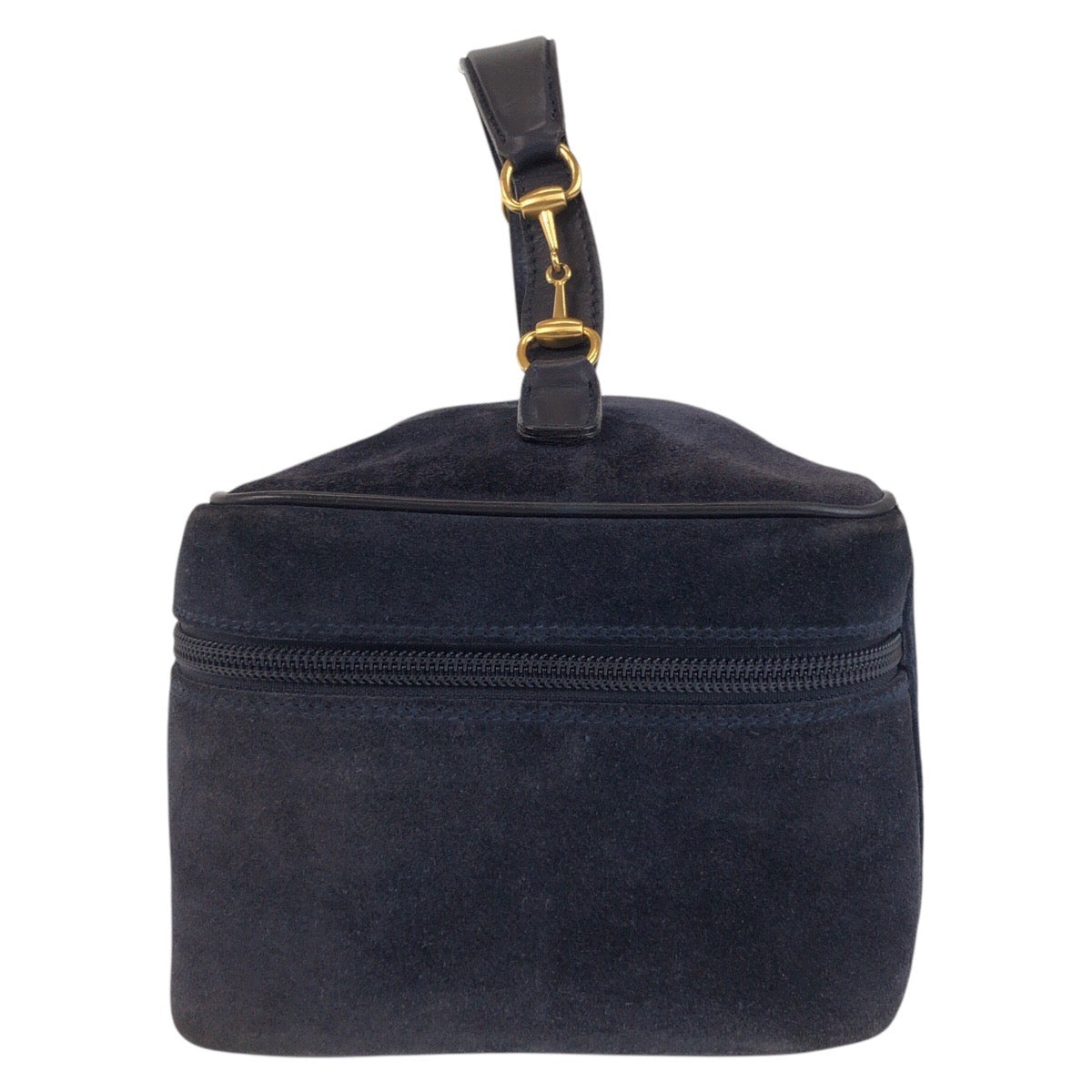 13902
GUCCI グッチ ヴィンテージ ホースビット ネイビー ゴールド金具 スウェード 032 1705 0140 ハンドバッグ バニティバッグ  レディース