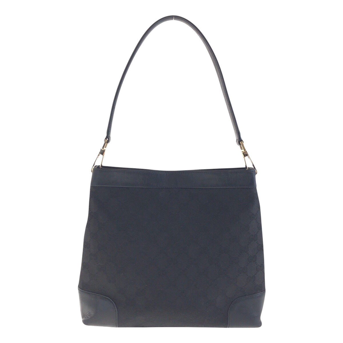 14380
GUCCI グッチ ブラック 黒 ゴールド金具 GGキャンバス / レザー 001 4231 2123 ショルダーバッグ  レディース