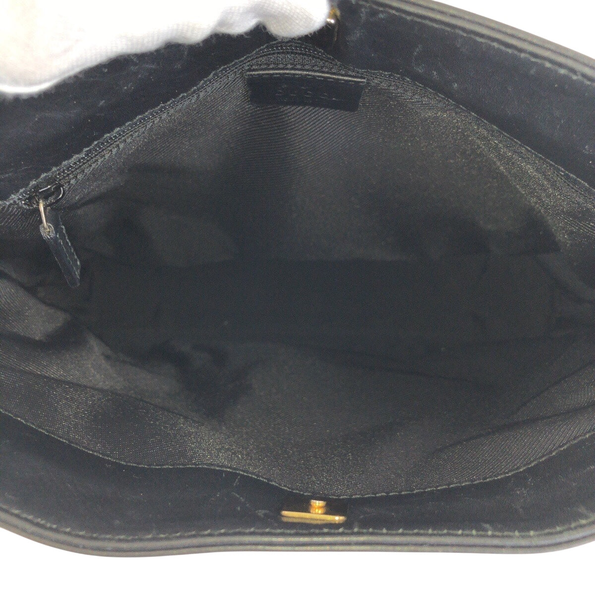 14380
GUCCI グッチ ブラック 黒 ゴールド金具 GGキャンバス / レザー 001 4231 2123 ショルダーバッグ  レディース