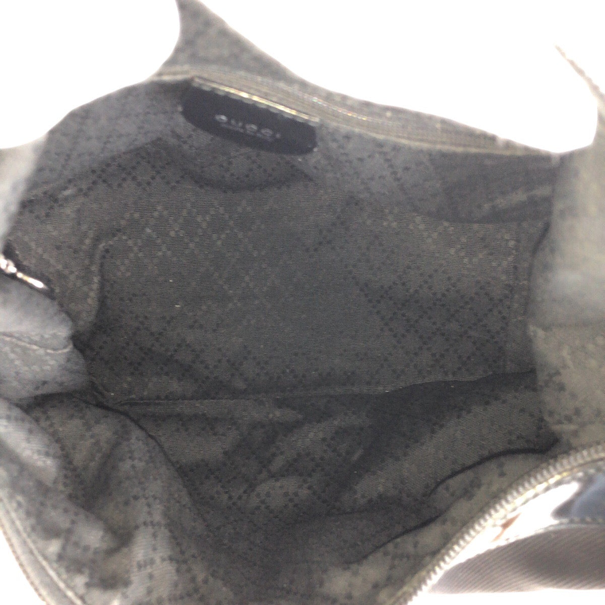 14381
GUCCI グッチ バンブー ブラック 黒 シルバー金具 キャンバス / レザー 000 2855 0531 5 ショルダーバッグ ホーボー  レディース