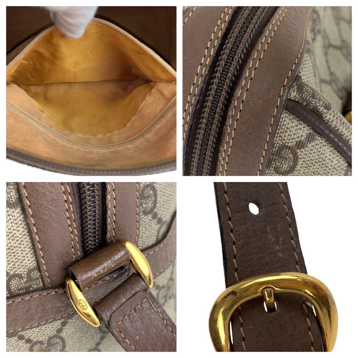 GUCCI グッチ シェリーライン ブラウン ゴールド金具 GGスプリームキャンバス / レザー 002 115 6697 ハンドバッグ ショルダーバッグ 2way  レディース