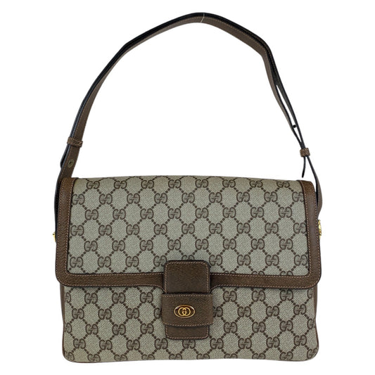 13905
GUCCI グッチ オールドグッチ ブラウン ゴールド金具 GGスプリームキャンバス / レザー 14 01 4084 斜め掛け ショルダーバッグ  レディース