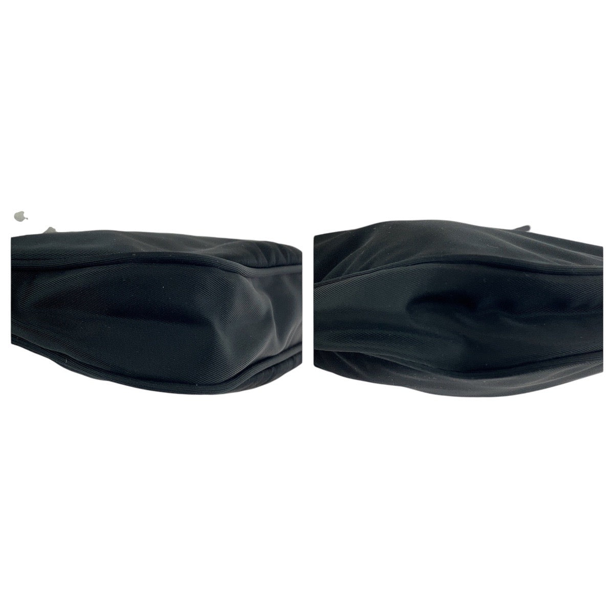 PRADA Prada Tessuto Triangle Logo Plate with Mirror Black Silver Hardware Nylon/Leather Shoulder Bag for Women