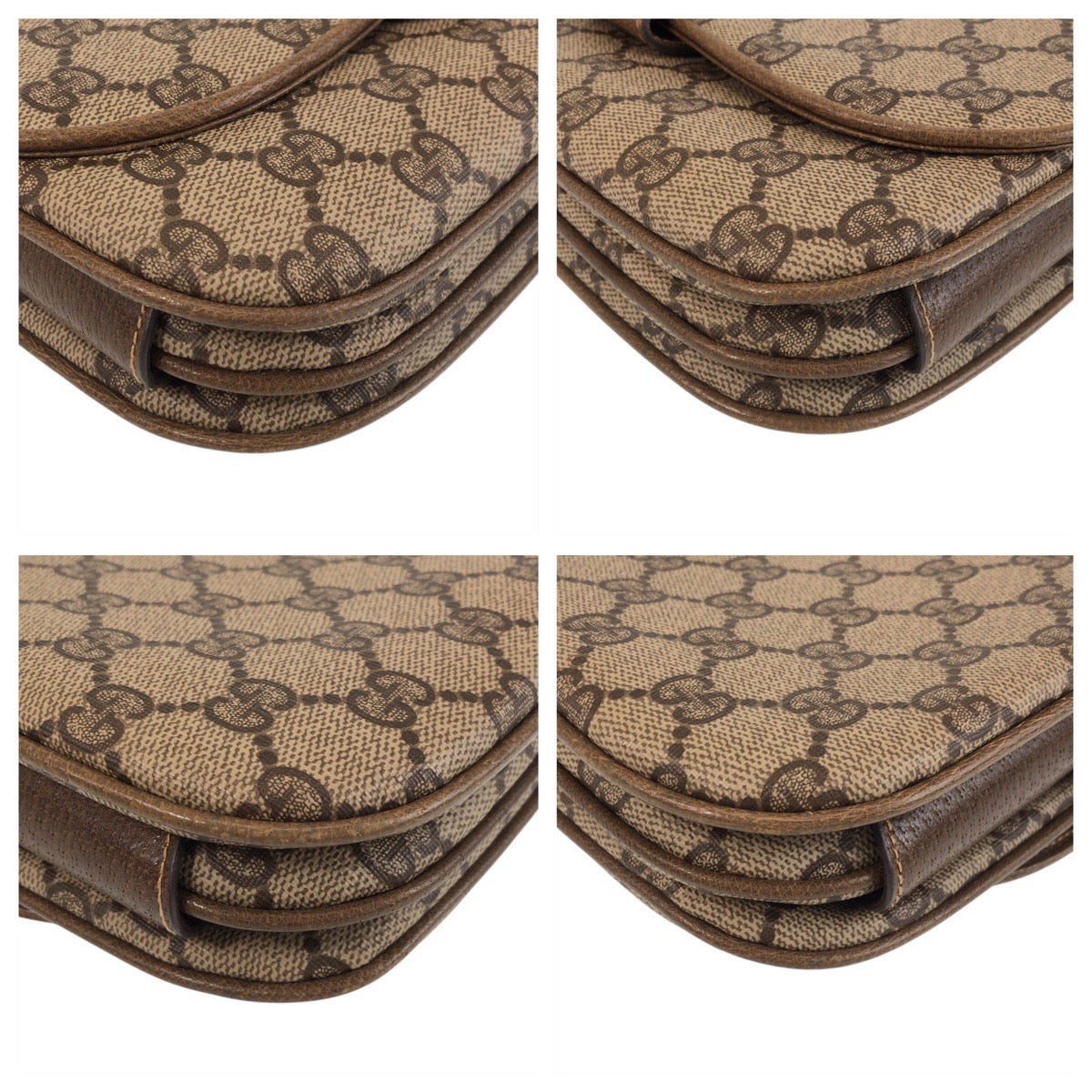 13906
GUCCI グッチ ヴィンテージ オールドグッチ ブラウン ゴールド金具 GGスプリームキャンバス / レザー 001 406 1780 斜め掛け ショルダーバッグ メッセンジャーバッグ  レディース