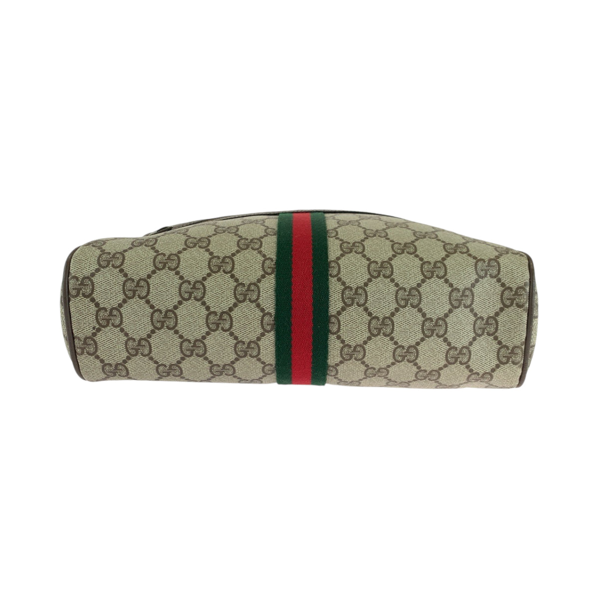 13907
GUCCI グッチ ヴィンテージ シェリーライン オールドグッチ ベージュ ブラウン ゴールド金具 GGスプリームキャンバス 98 02 005 ショルダーバッグ ポシェット  レディース
