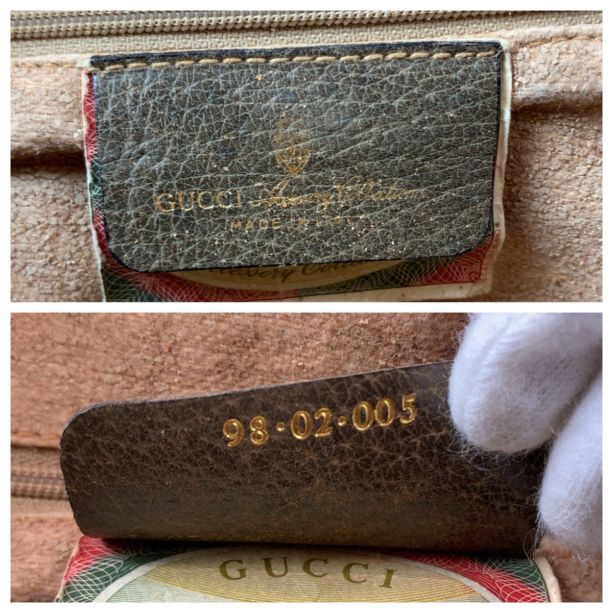 13907
GUCCI グッチ ヴィンテージ シェリーライン オールドグッチ ベージュ ブラウン ゴールド金具 GGスプリームキャンバス 98 02 005 ショルダーバッグ ポシェット  レディース