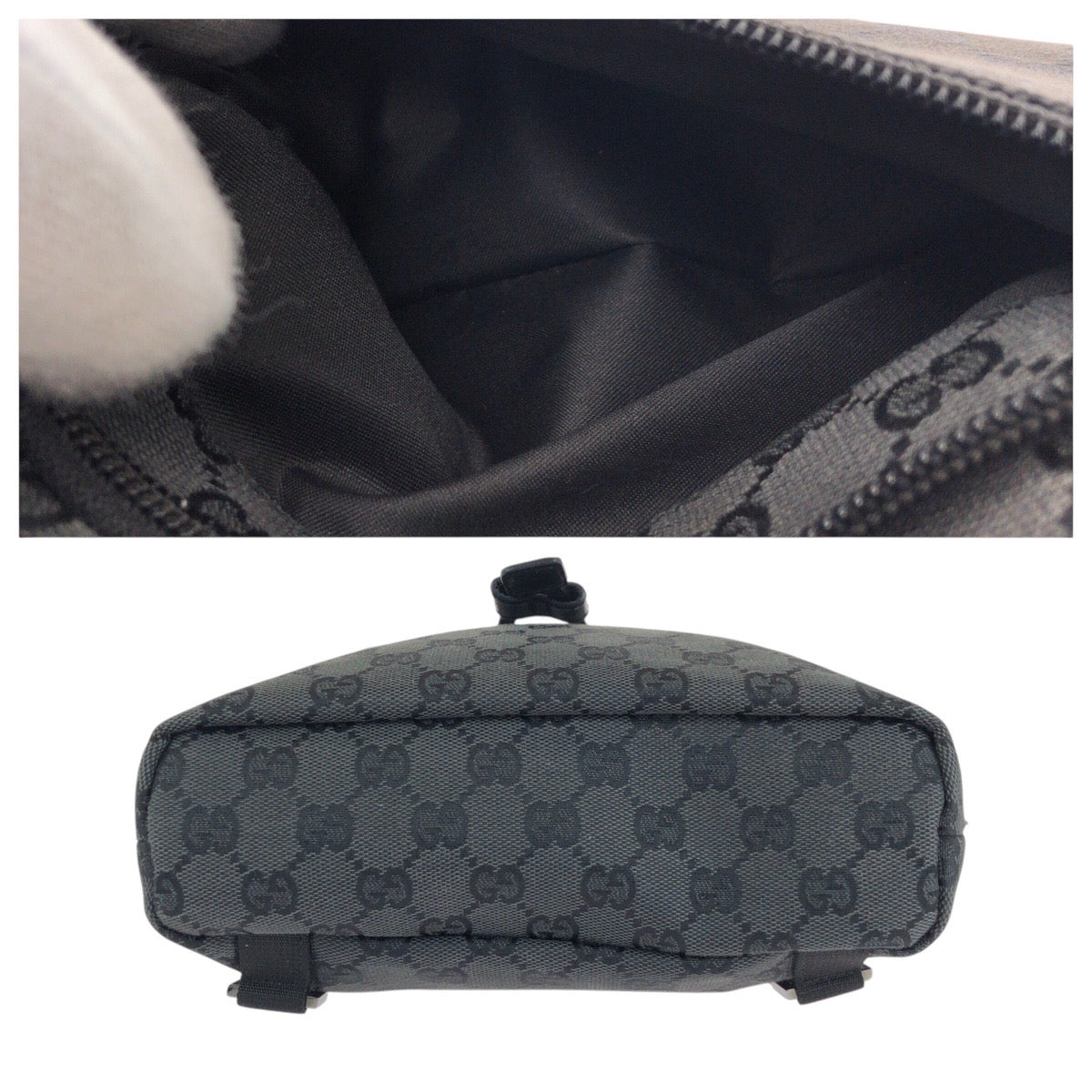 14387
GUCCI グッチ ブラック 黒 シルバー金具 GGキャンバス / レザー 003 0242 リュック・デイパック バックパック  レディース