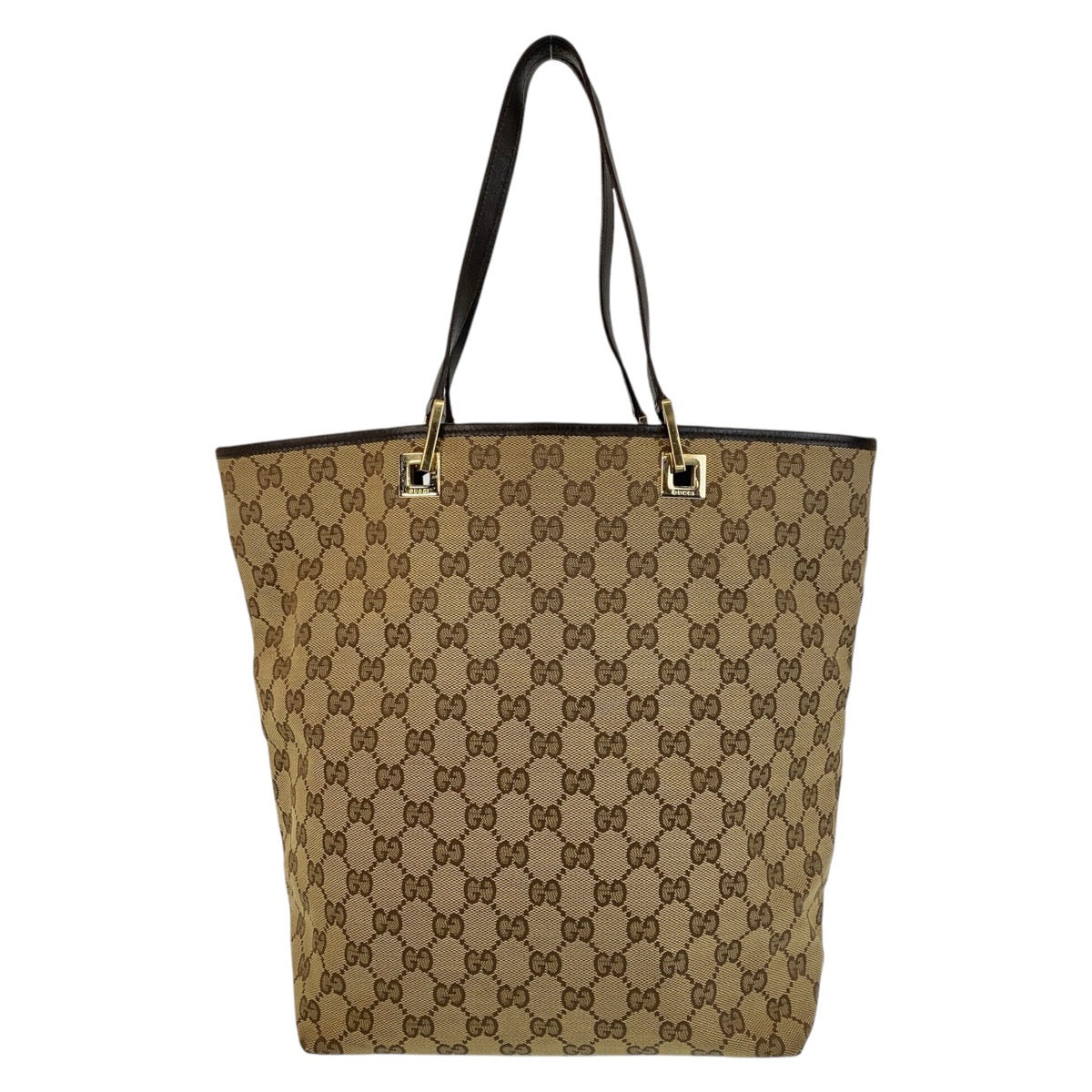 14388
GUCCI グッチ ベージュ ブラウン ゴールド金具 GGキャンバス / レザー 002 1098 トートバッグ ショルダーバッグ  レディース