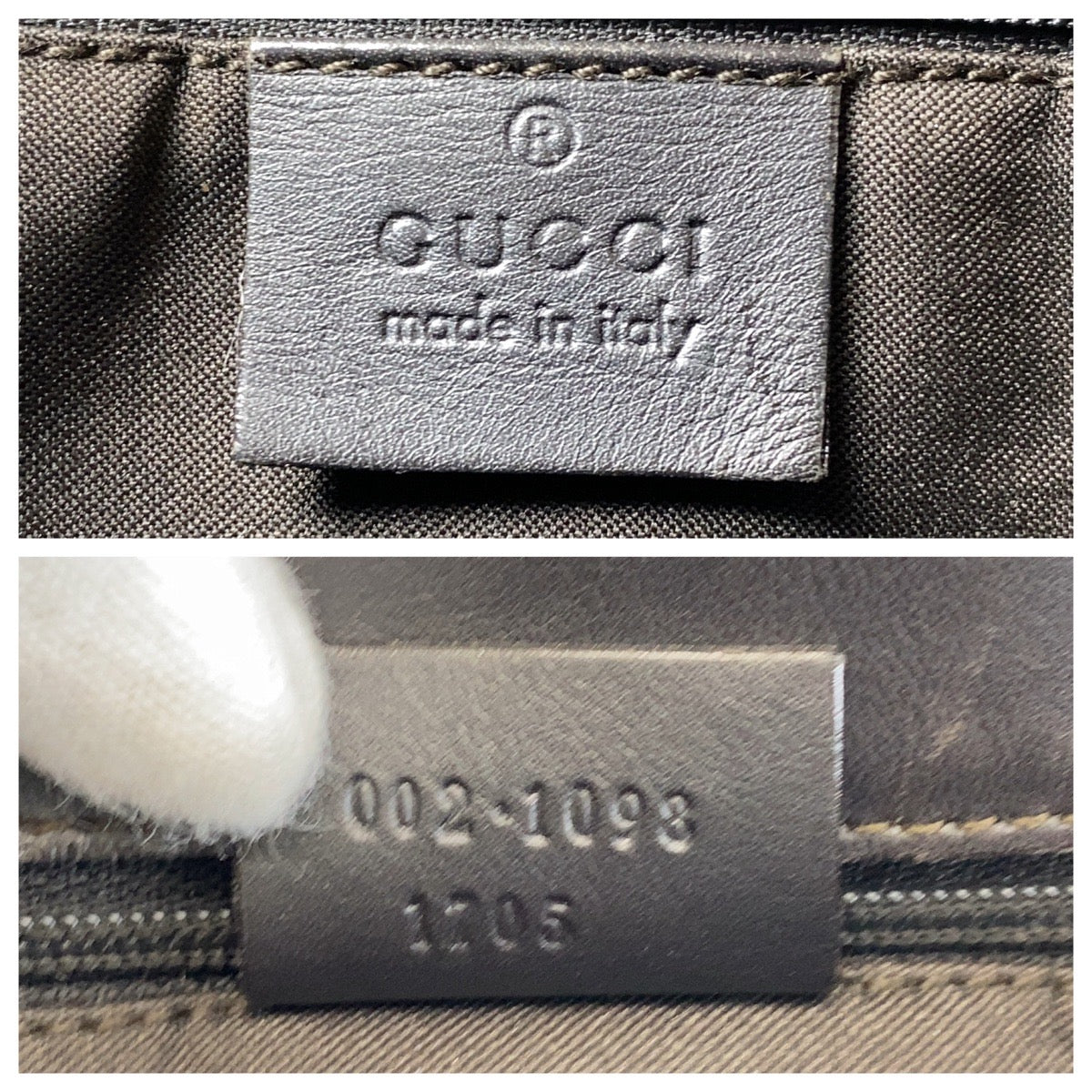 14388
GUCCI グッチ ベージュ ブラウン ゴールド金具 GGキャンバス / レザー 002 1098 トートバッグ ショルダーバッグ  レディース