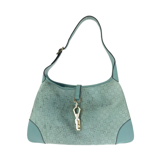 14390
GUCCI グッチ ジャッキー ブルー ゴールド金具 GGキャンバス 001 4057 ショルダーバッグ ホーボー  レディース