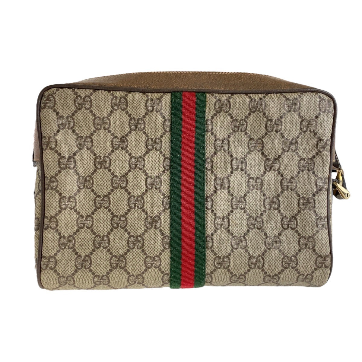 13908
GUCCI グッチ シェリーライン オールドグッチ ブラウン ゴールド金具 PVC / レザー 72 02 005 斜め掛け ショルダーバッグ メッセンジャーバッグ  レディース