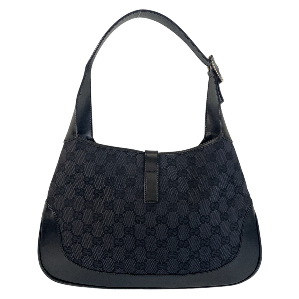 GUCCI グッチ ジャッキー ブラック 黒 シルバー金具 GGキャンバス / レザー 001 3306 ホーボー ショルダーバッグ  レディース