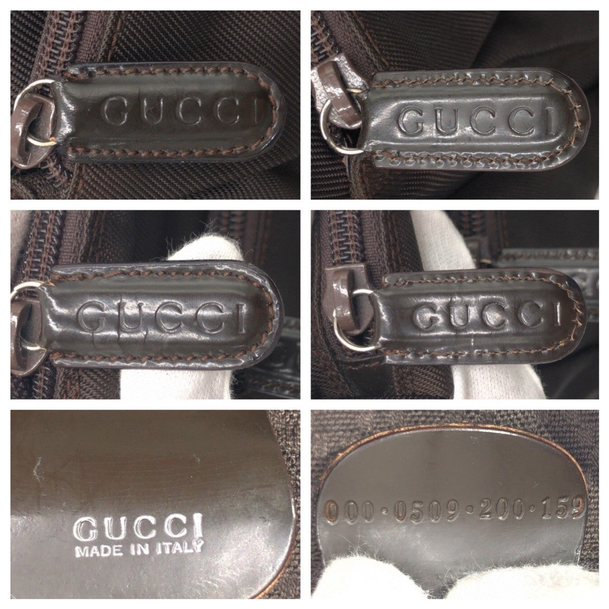 GUCCI グッチ バンブー ブラウン ポリエステル 000 0509 ハンドバッグ ショルダーバッグ ２WAY  レディース ABP19