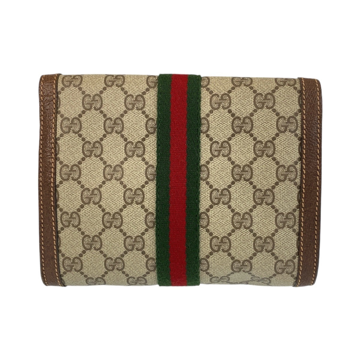 14391
GUCCI グッチ シェリーライン インターロッキング ブラウン ゴールド金具 PVC / レザー クラッチバッグ セカンドバッグ  レディース