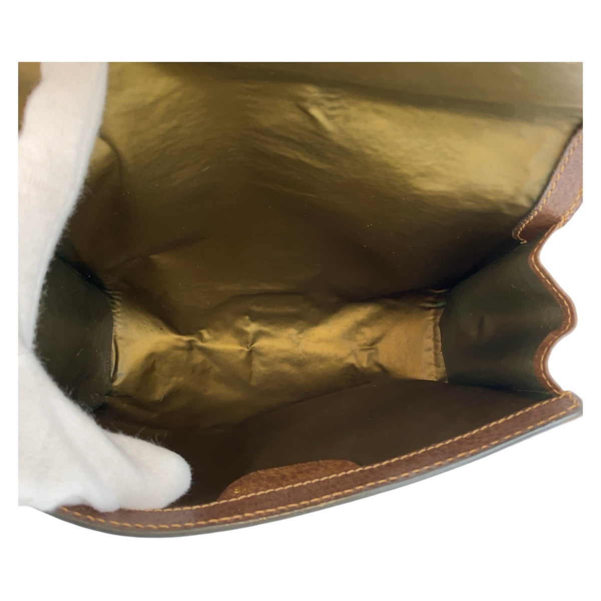 14391
GUCCI グッチ シェリーライン インターロッキング ブラウン ゴールド金具 PVC / レザー クラッチバッグ セカンドバッグ  レディース