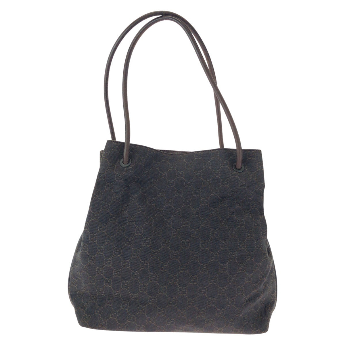 14392
GUCCI グッチ ダークブラウン GGキャンバス / レザー 101341 トートバッグ ショルダーバッグ  レディース