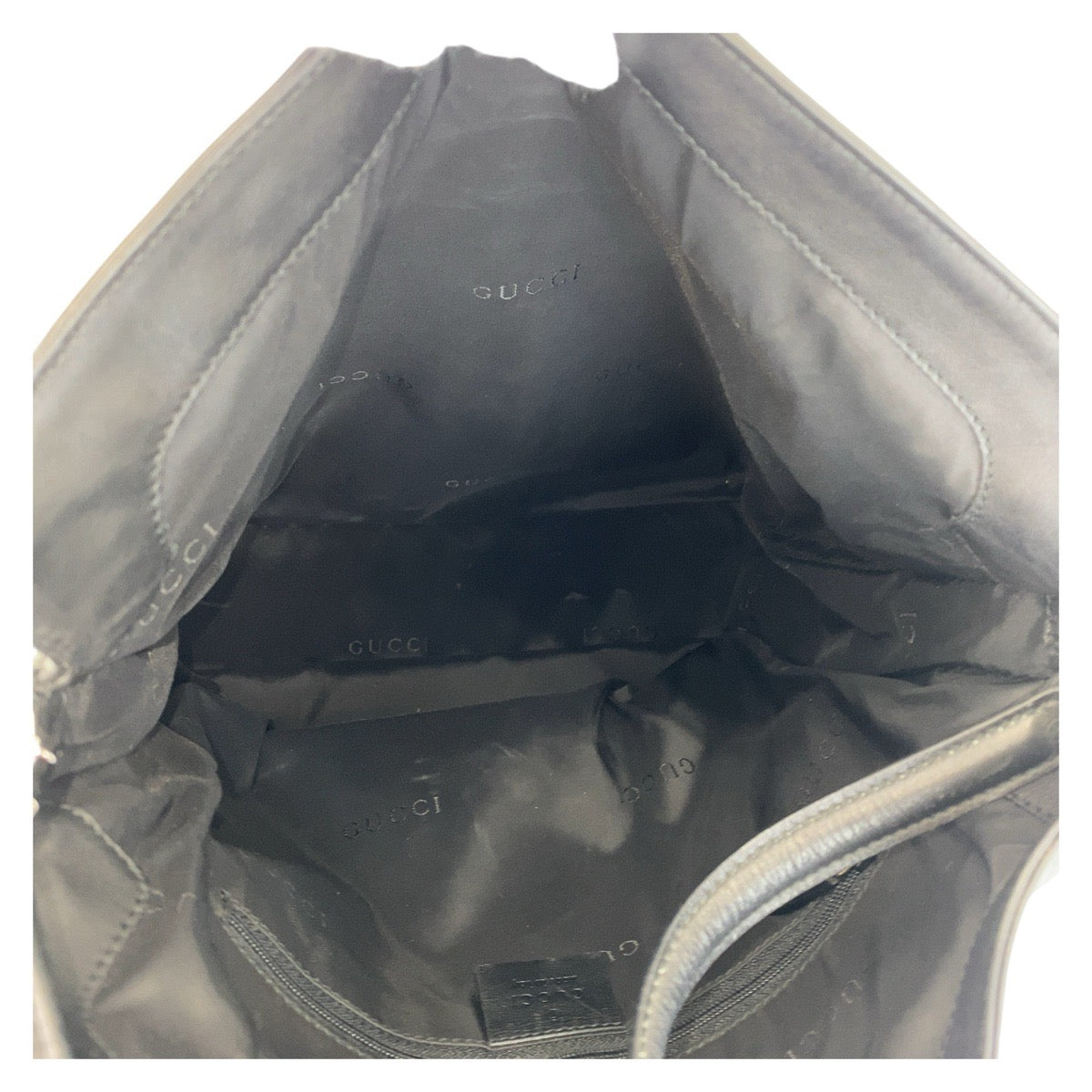 14394
GUCCI グッチ ジャッキー ブラック 黒 シルバー金具 レザー 001 3355 ショルダーバッグ  レディース