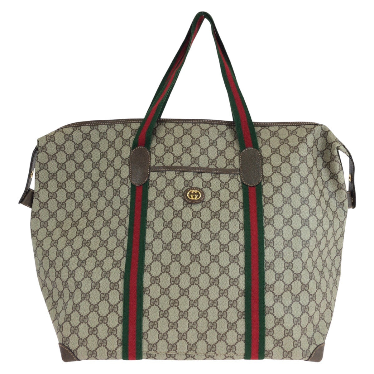 GUCCI グッチ ヴィンテージ オールドグッチ シェリーライン インターロッキング ブラウン ゴールド金具 GGスプリームキャンバス / レザー 012 39 6211 ボストンバッグ 男女兼用  レディース