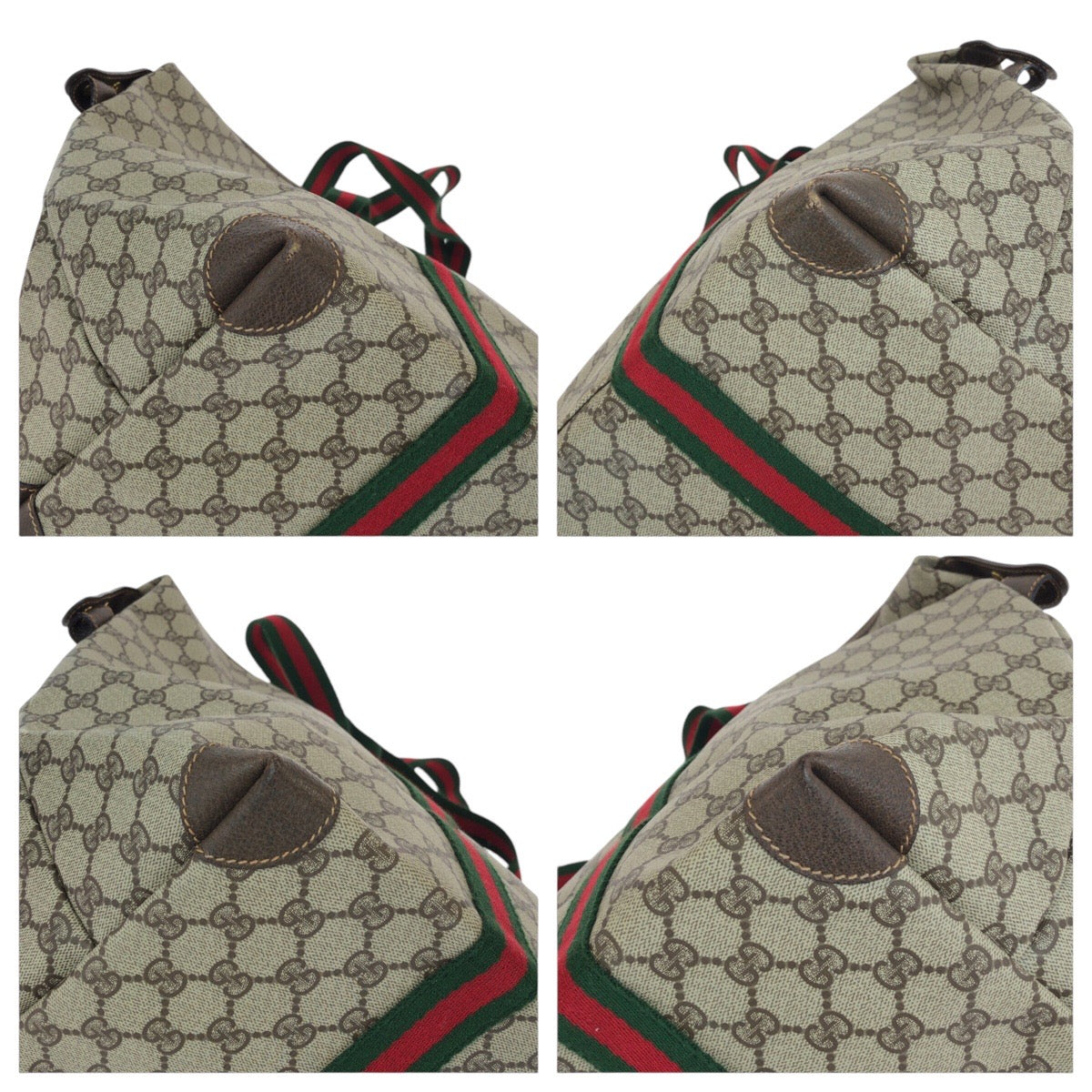 GUCCI グッチ ヴィンテージ オールドグッチ シェリーライン インターロッキング ブラウン ゴールド金具 GGスプリームキャンバス / レザー 012 39 6211 ボストンバッグ 男女兼用  レディース