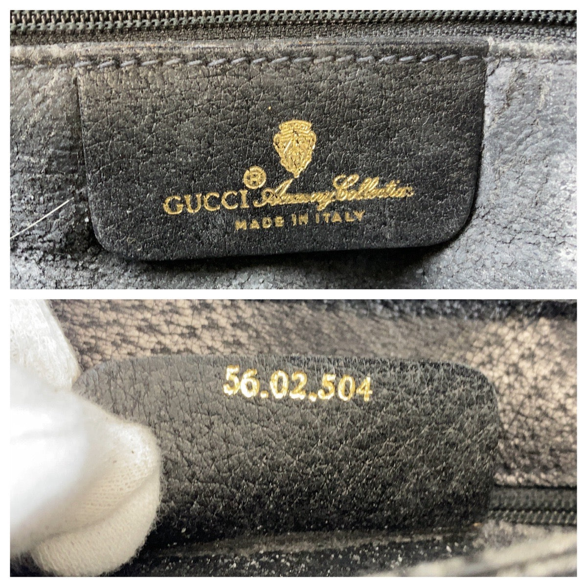 14395
GUCCI グッチ ブラック 黒 ゴールド金具 GGスプリームキャンバス / レザー 56 02 504 斜め掛け ショルダーバッグ メッセンジャーバッグ  レディース