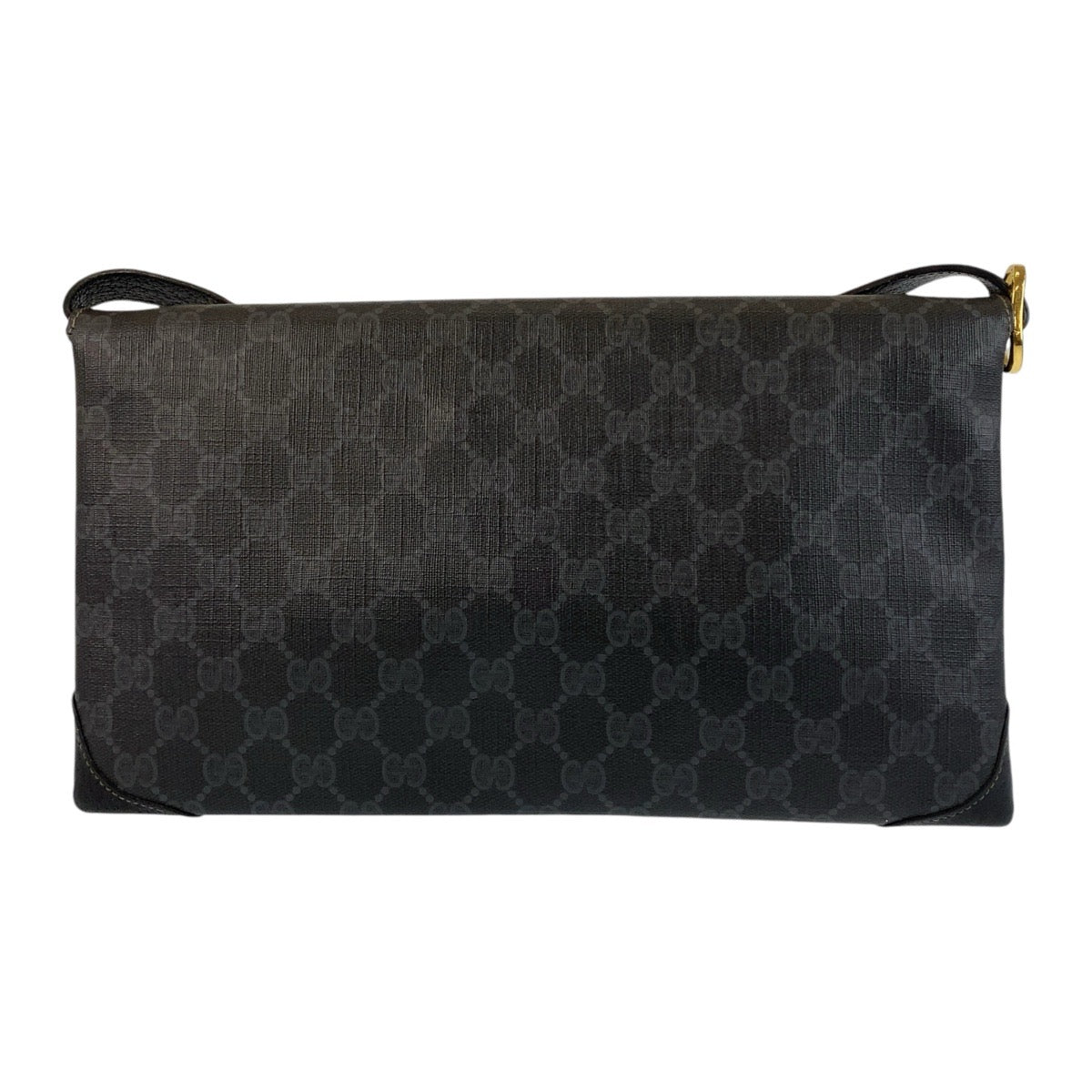 14395
GUCCI グッチ ブラック 黒 ゴールド金具 GGスプリームキャンバス / レザー 56 02 504 斜め掛け ショルダーバッグ メッセンジャーバッグ  レディース