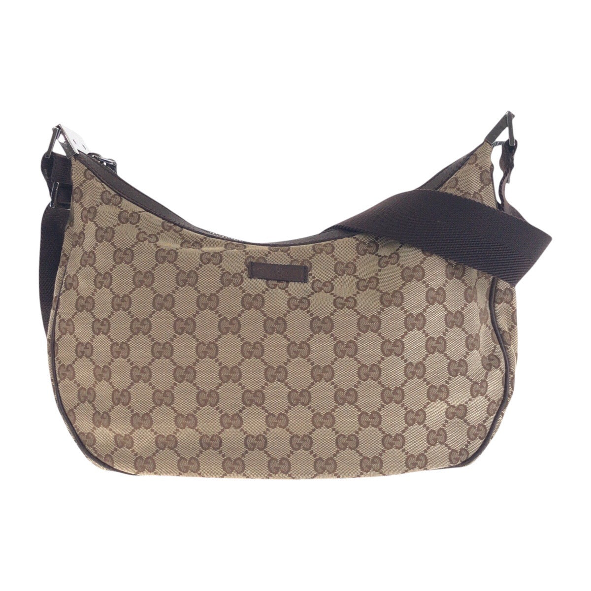 14396
GUCCI グッチ ブラウン シルバー金具 GGキャンバス / レザー 122790 ブラウン ポシェット  レディース